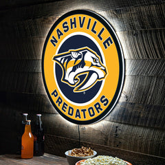 LED Wall Decor, Round, Nashville Predators - NHL Home