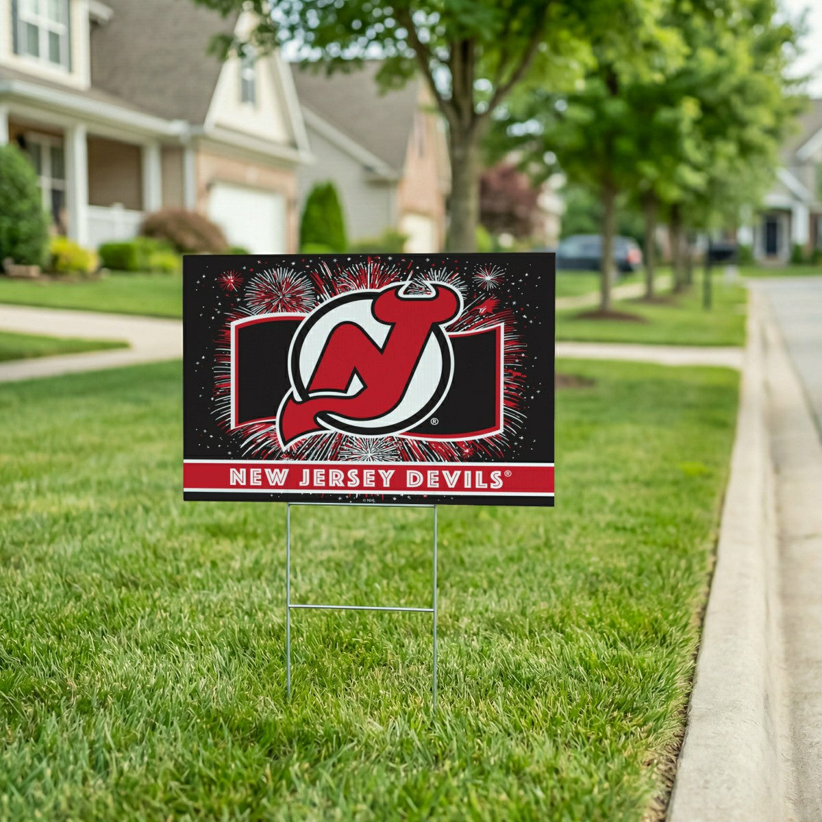 New Jersey Devils Yard Sign, Patriotic - NHL Home