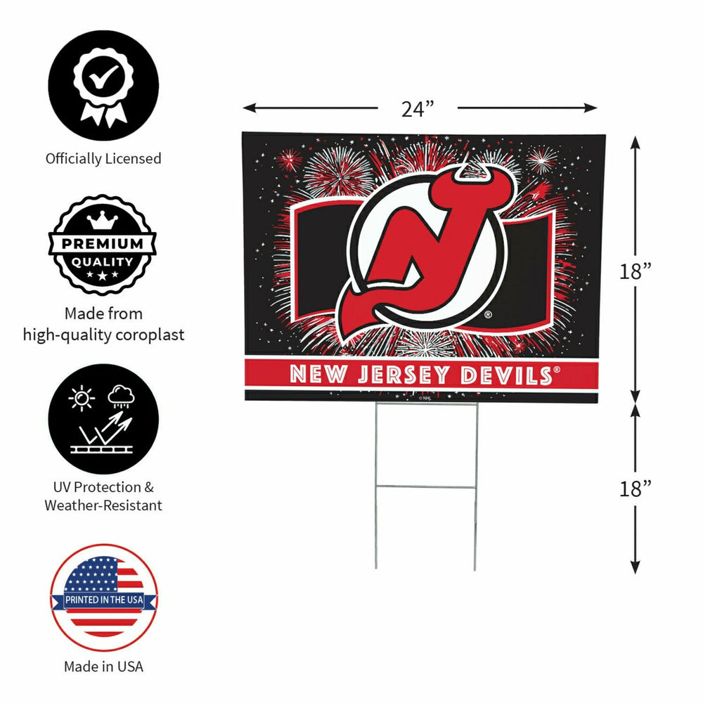 New Jersey Devils Yard Sign, Patriotic - NHL Home
