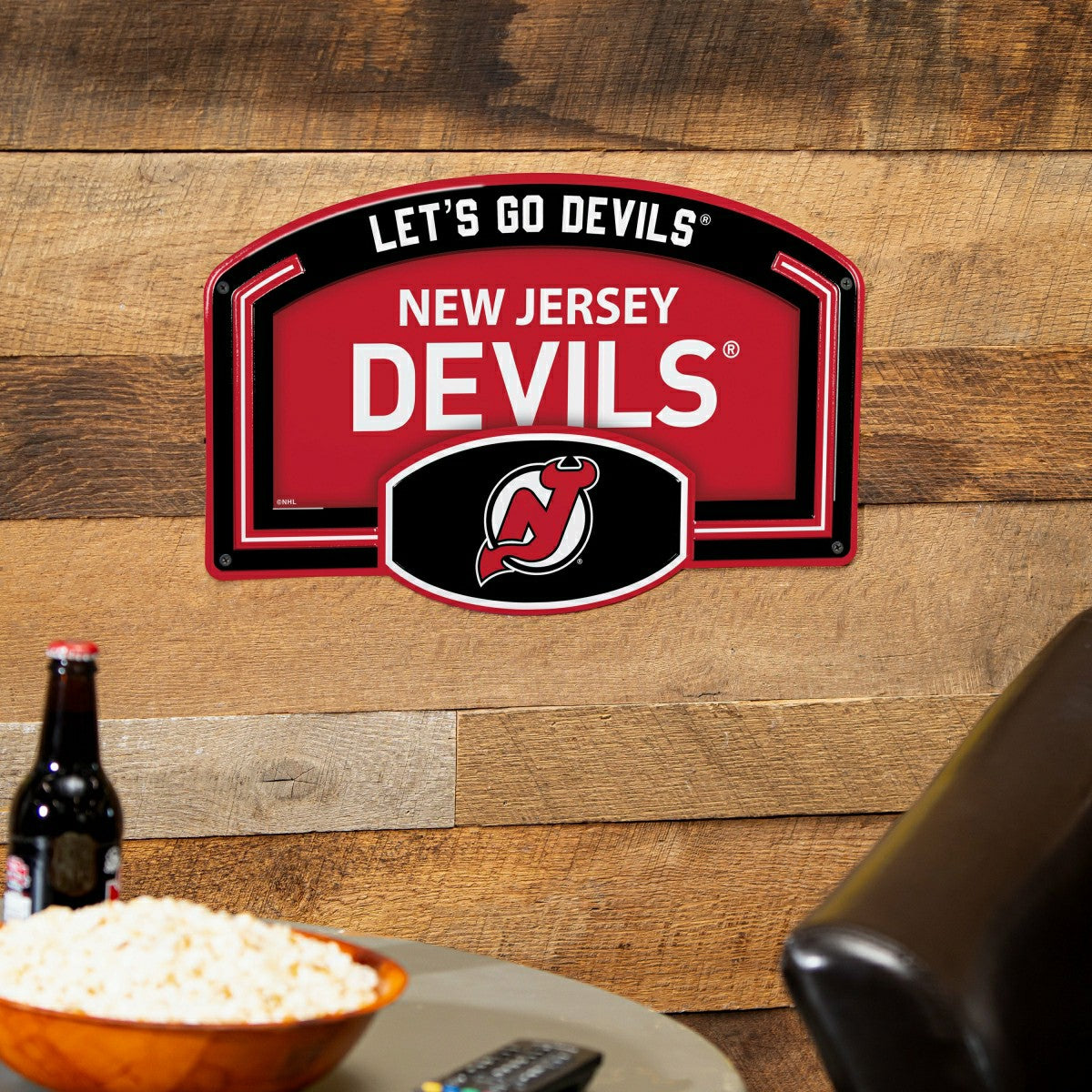 New Jersey Devils USA Embossed Steel Wall Sign, 11" x 17" - NHL Home