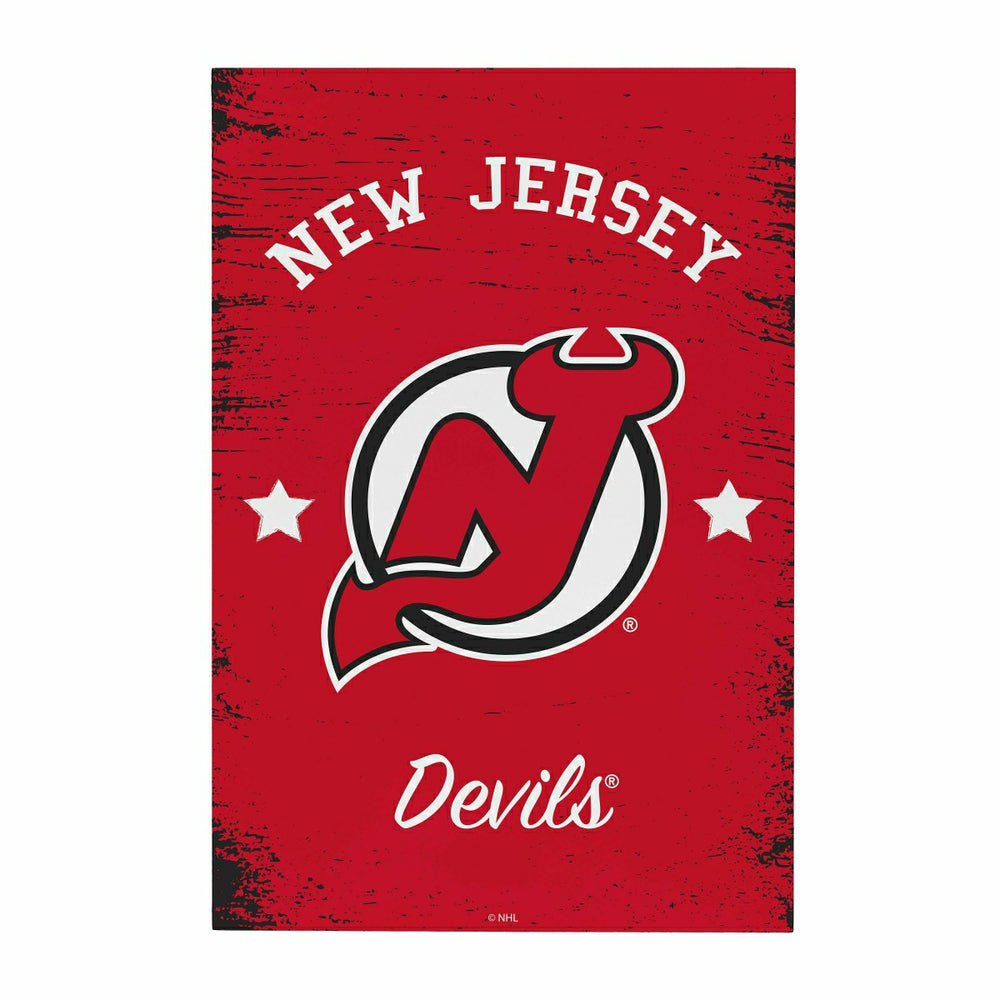 New Jersey Devils Wood Wall Sign, 16x24 - NHL Home