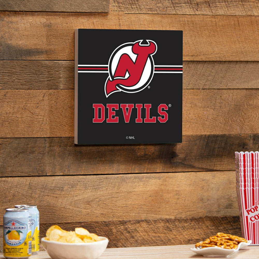 New Jersey Devils Wood Wall Sign, 12x12 - NHL Home