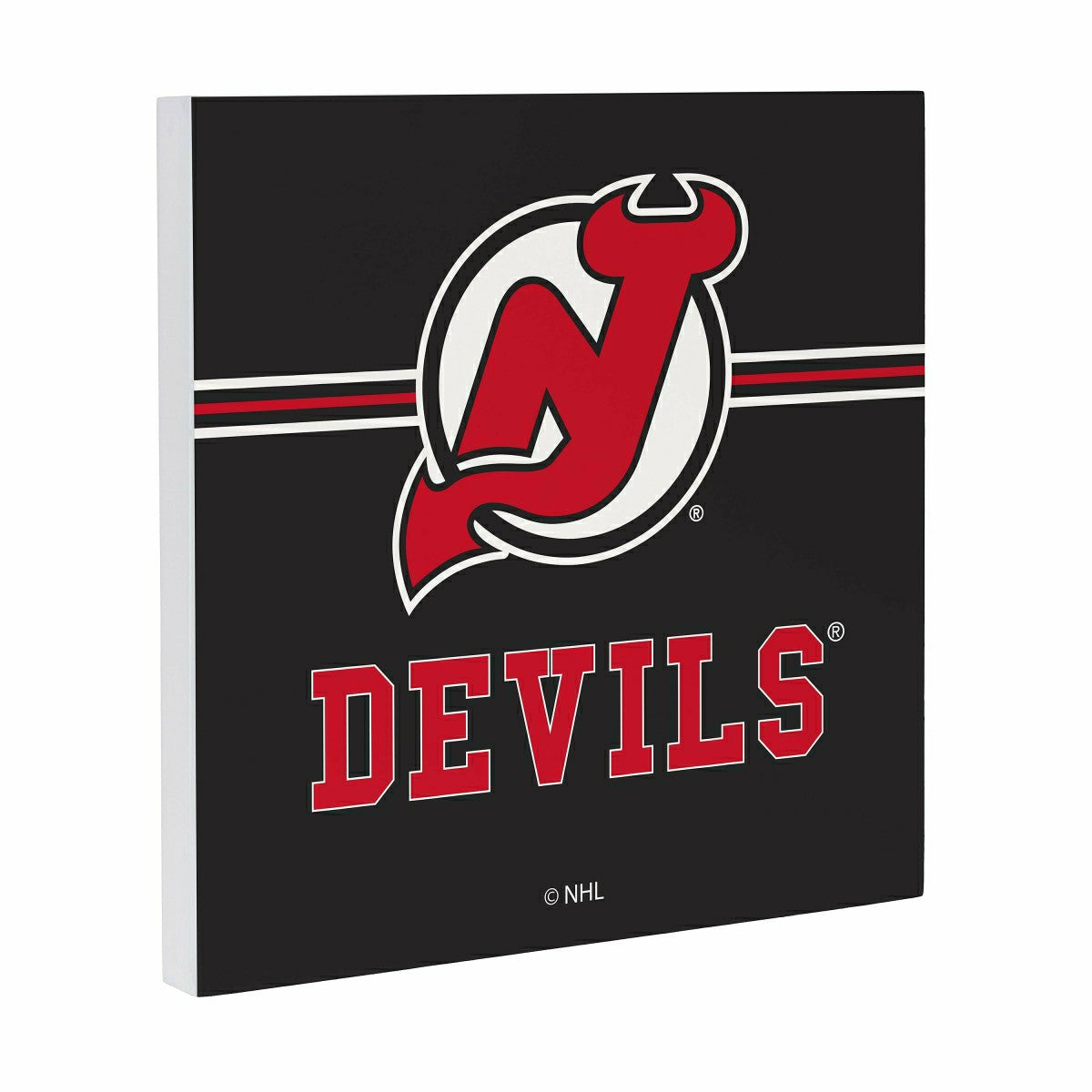 New Jersey Devils Wood Wall Sign, 12x12 - NHL Home