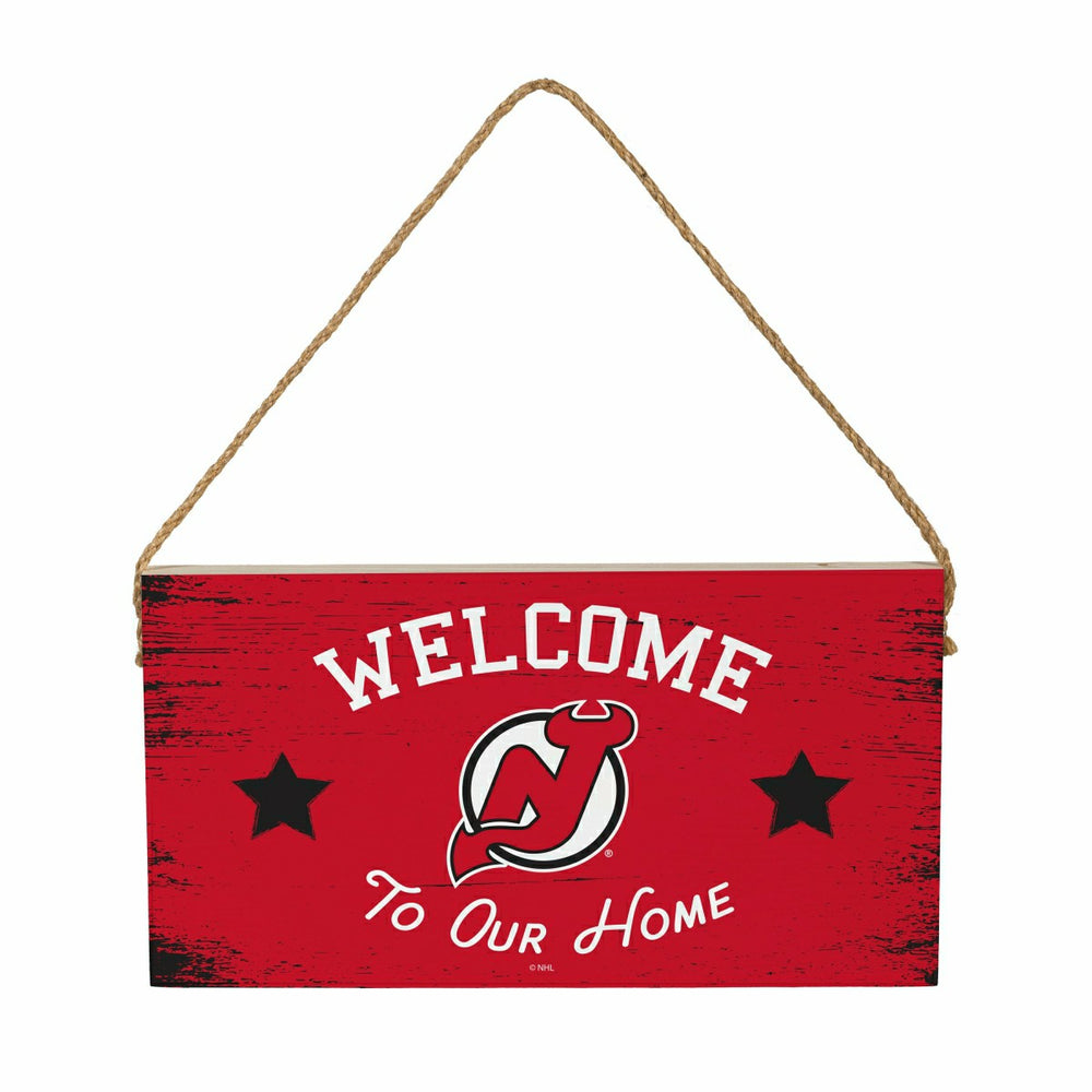 New Jersey Devils Wood Wall Sign, 6x11 - NHL Home