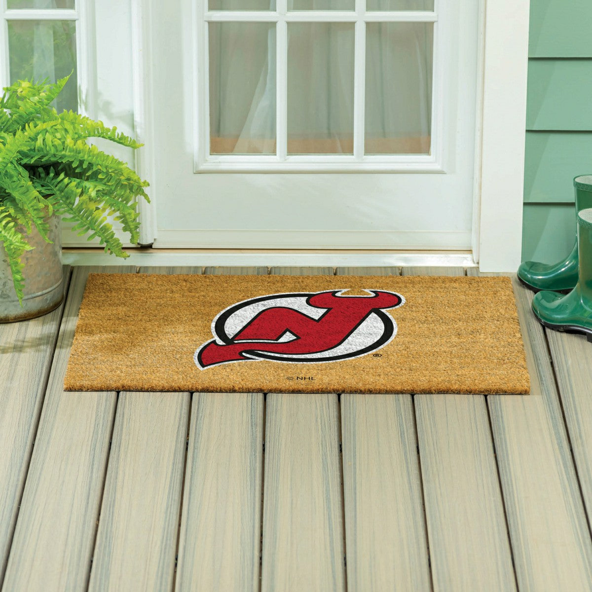 New Jersey Devils Large Full Color Coir Mat, 36"x24" - NHL