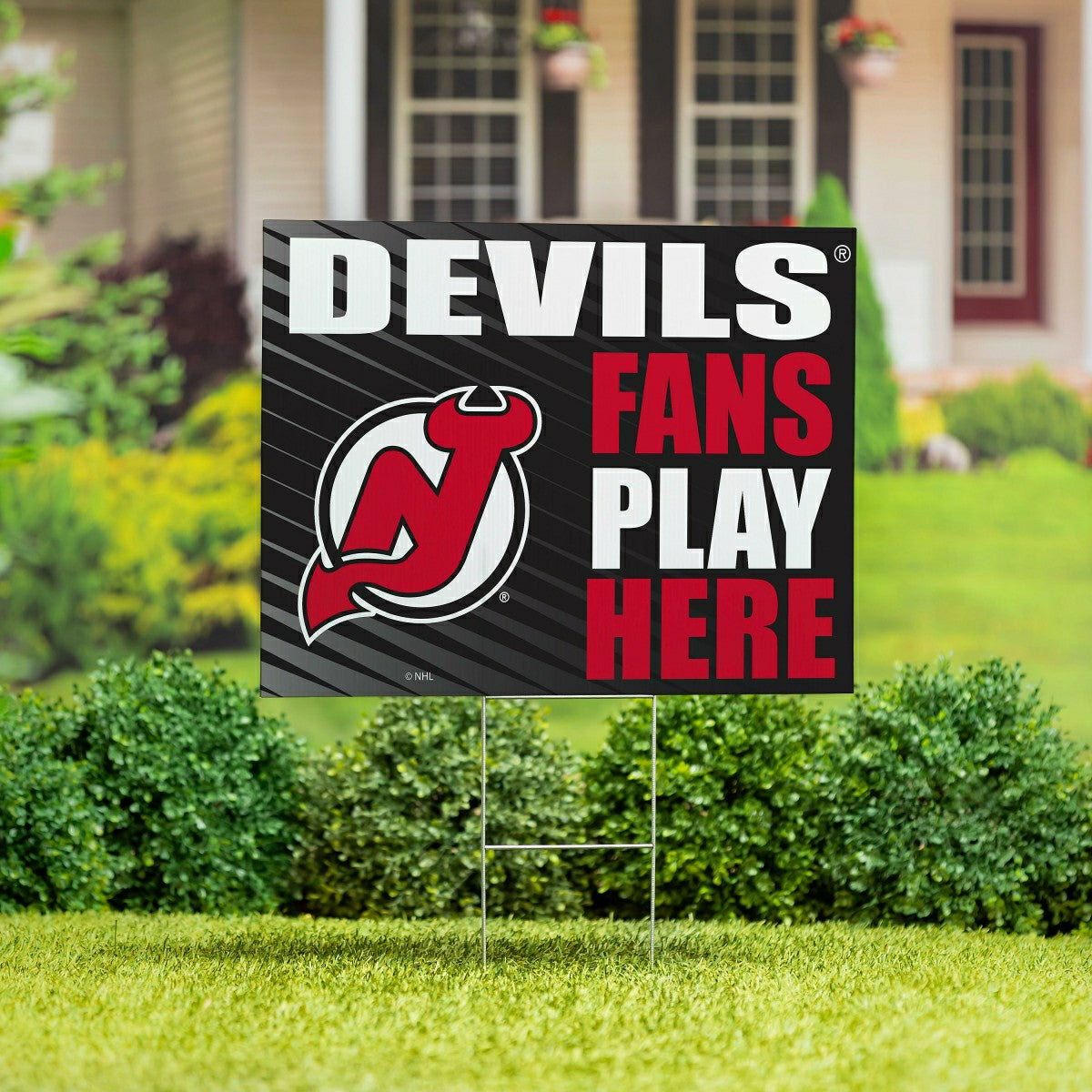 New Jersey Devils Coroplast Yard Sign "Fans Play Here" - NHL Home