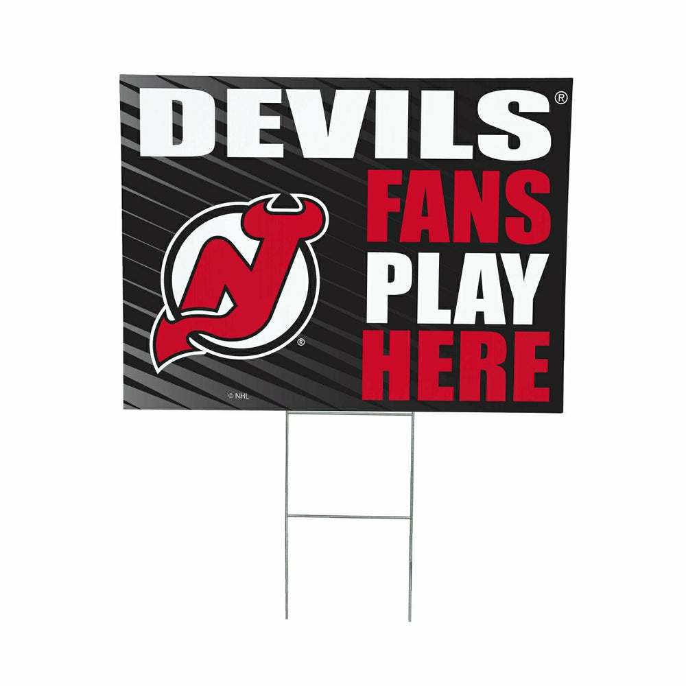 New Jersey Devils Coroplast Yard Sign "Fans Play Here" - NHL Home
