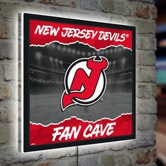 New Jersey Devils 23"H x 23"L LED Wall Decor, Edgelite, Square - NHL