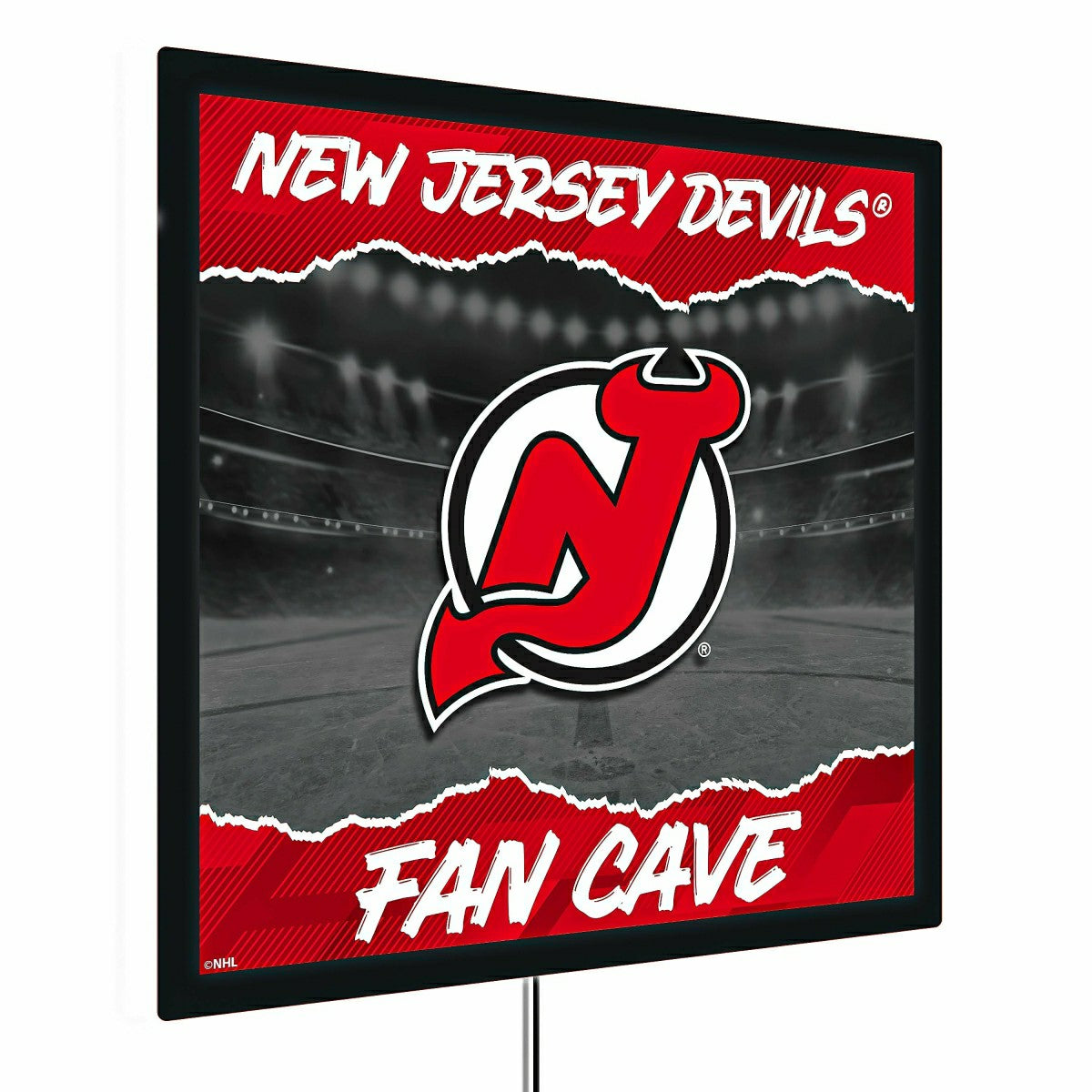 New Jersey Devils 23"H x 23"L LED Wall Decor, Edgelite, Square - NHL