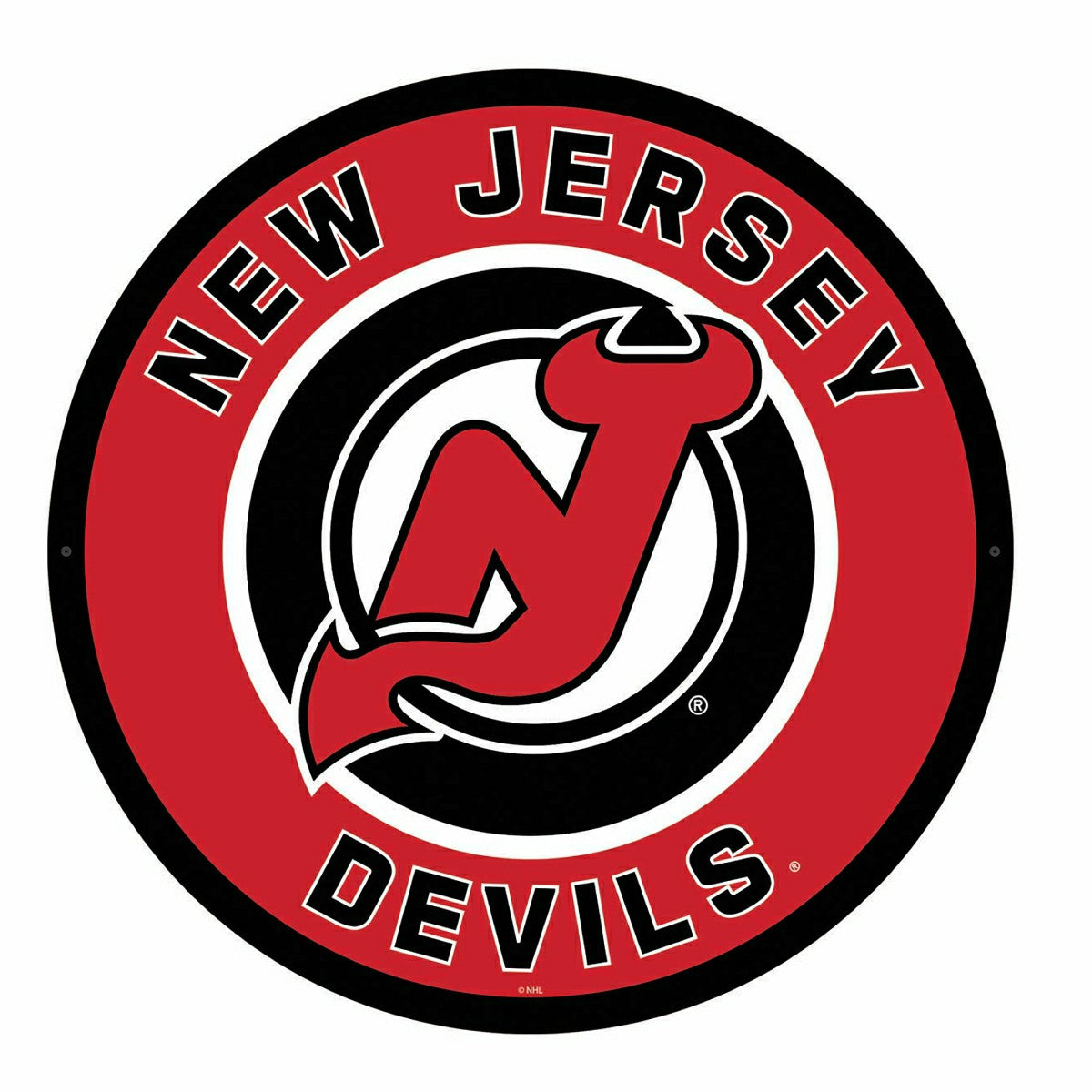 LED Wall Decor, Round, New Jersey Devils - NHL Home