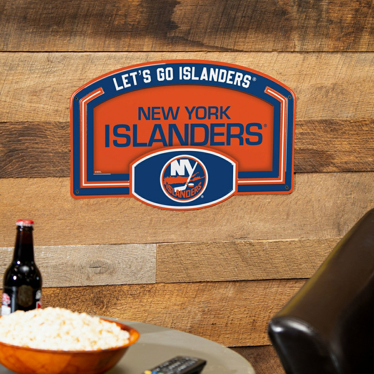 New York Islanders USA Embossed Steel Wall Sign, 11" x 17" - NHL Home