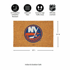 New York Islanders Large Full Color Coir Mat, 36"x24" - NHL