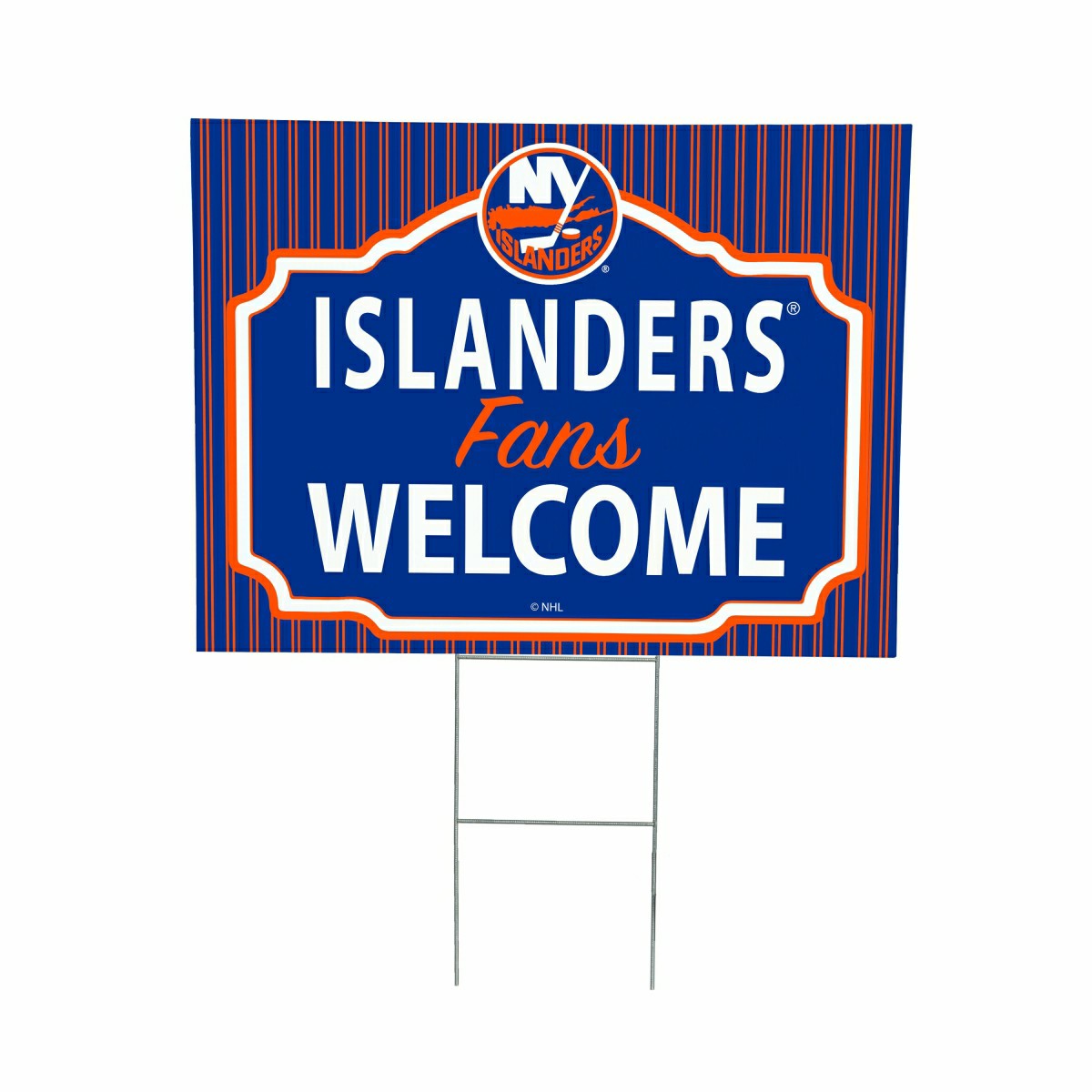 New York Islanders Coroplast Yard Sign, "Fans Welcome" - NHL Home