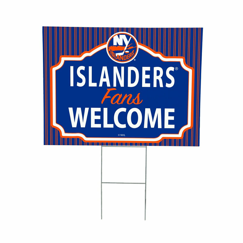 New York Islanders Coroplast Yard Sign, "Fans Welcome" - NHL Home