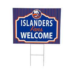 New York Islanders Coroplast Yard Sign, "Fans Welcome" - NHL Home