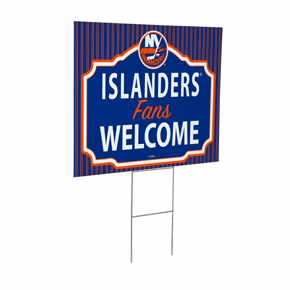New York Islanders Coroplast Yard Sign, "Fans Welcome" - NHL Home