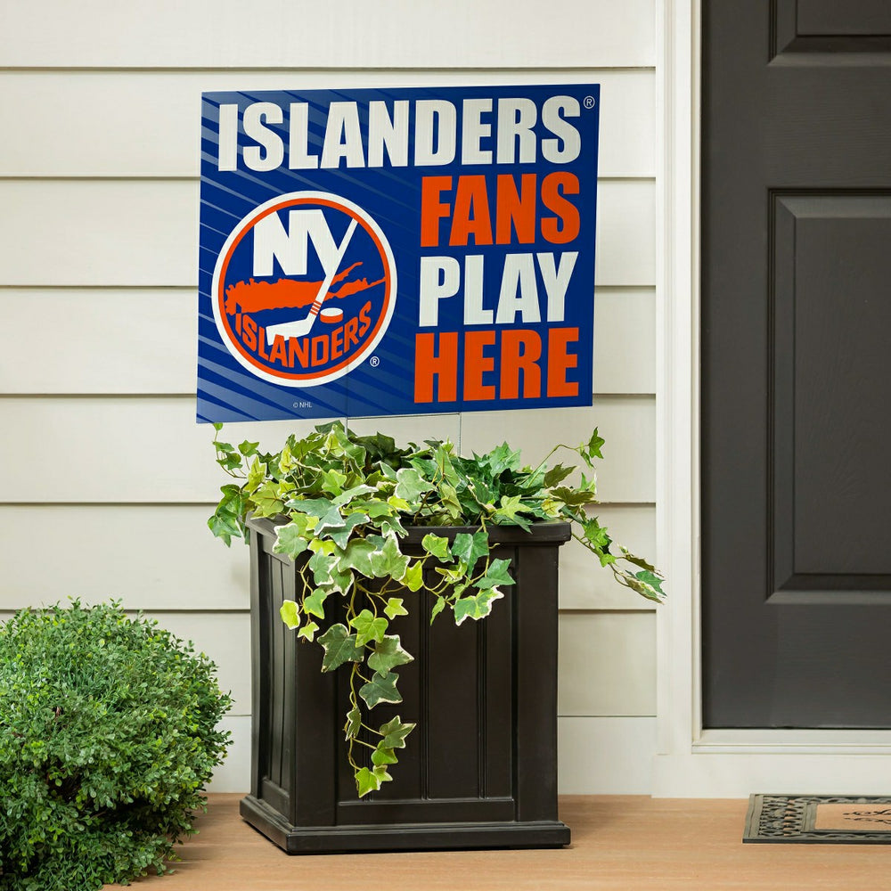 New York Islanders Coroplast Yard Sign "Fans Play Here" - NHL Home