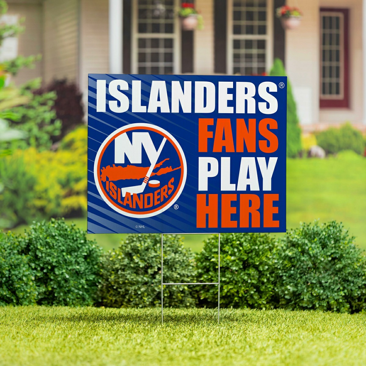 New York Islanders Coroplast Yard Sign "Fans Play Here" - NHL Home