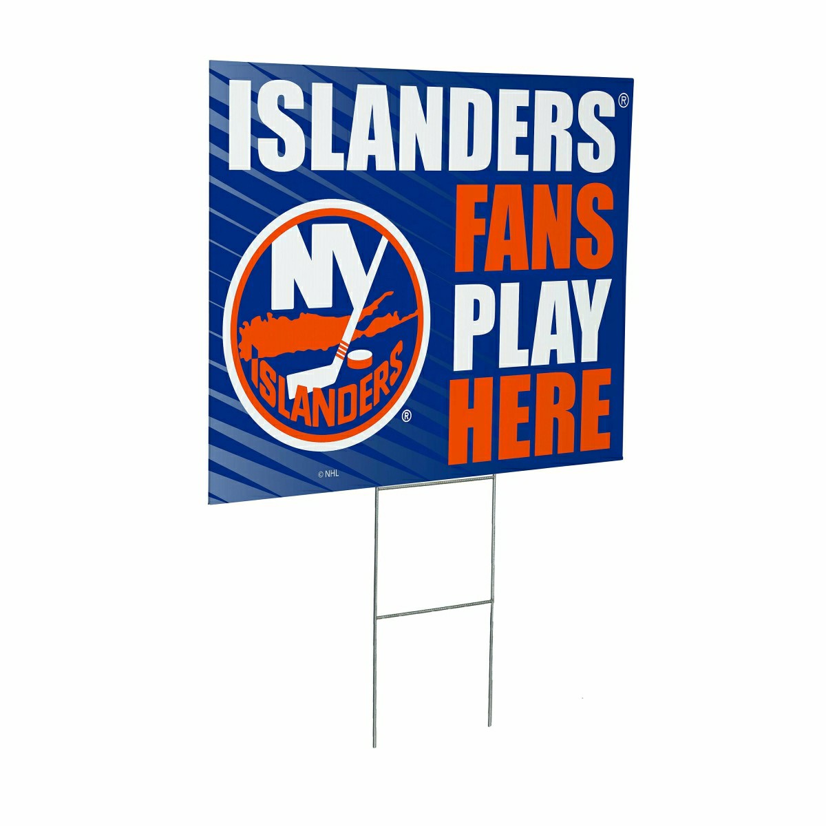 New York Islanders Coroplast Yard Sign "Fans Play Here" - NHL Home