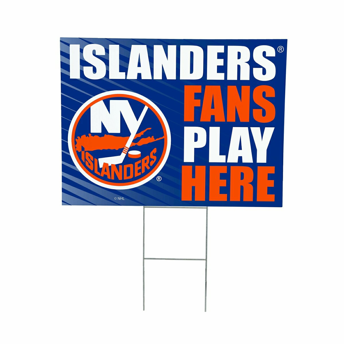 New York Islanders Coroplast Yard Sign "Fans Play Here" - NHL Home