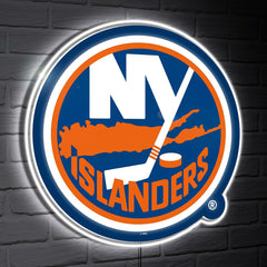 New York Islanders LED Wall Decor, Glazelite, Logo - NHL Home