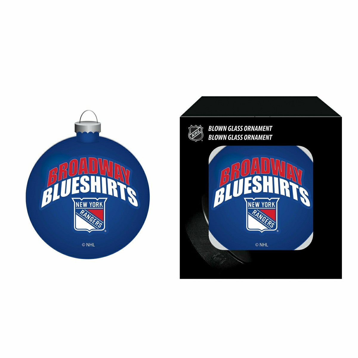Blown Glass Ornament, New York Rangers - NHL Home