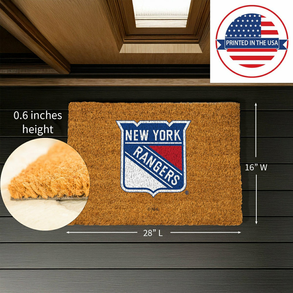 Coir Mat, 16"x28", New York Rangers - NHL