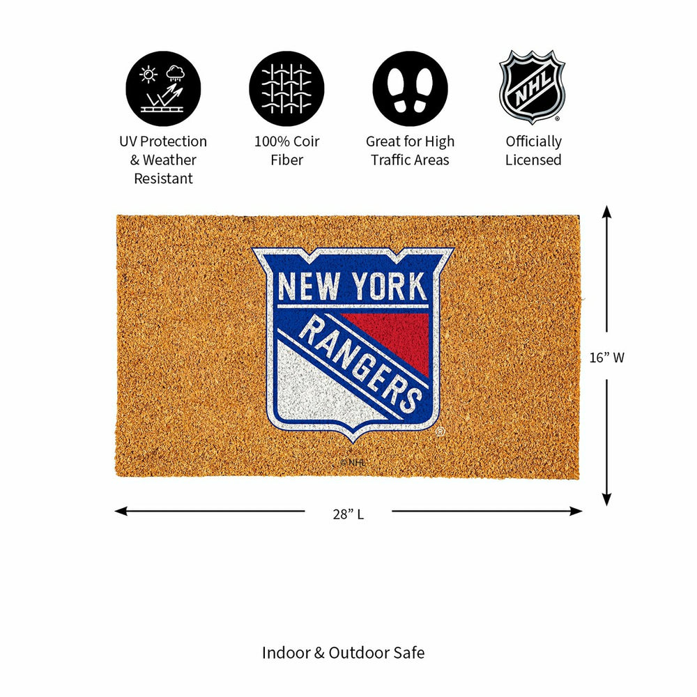Coir Mat, 16"x28", New York Rangers - NHL