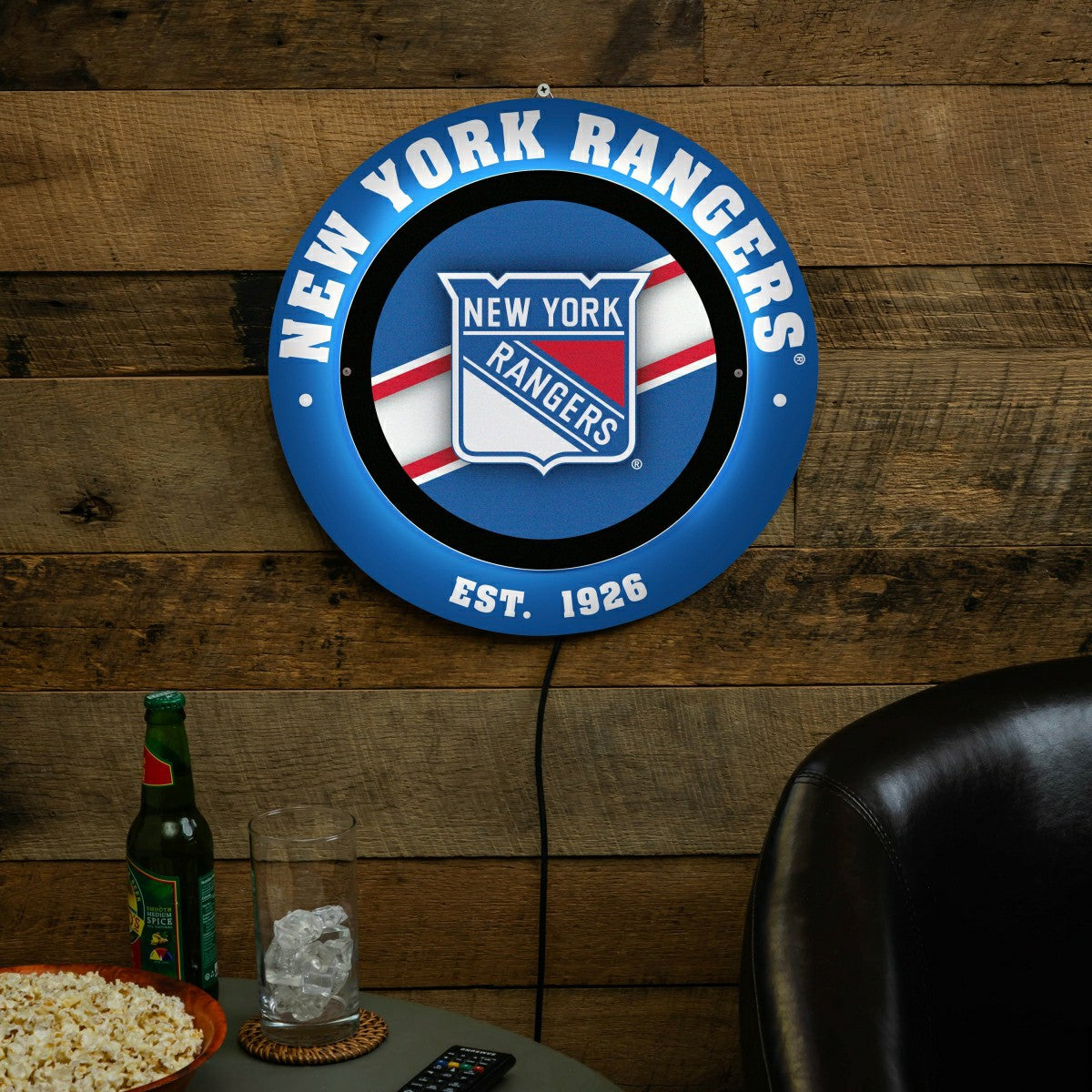New York Rangers, Metal Lite, Round - NHL