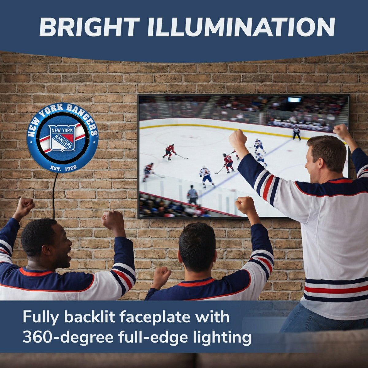 New York Rangers, Metal Lite, Round - NHL