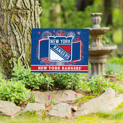New York Rangers Yard Sign, Patriotic - NHL Home