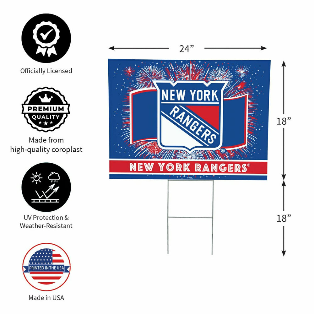 New York Rangers Yard Sign, Patriotic - NHL Home