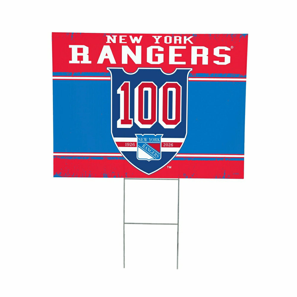 New York Rangers, 100 Anniversary Cororplast Yard Sign - NHL Home