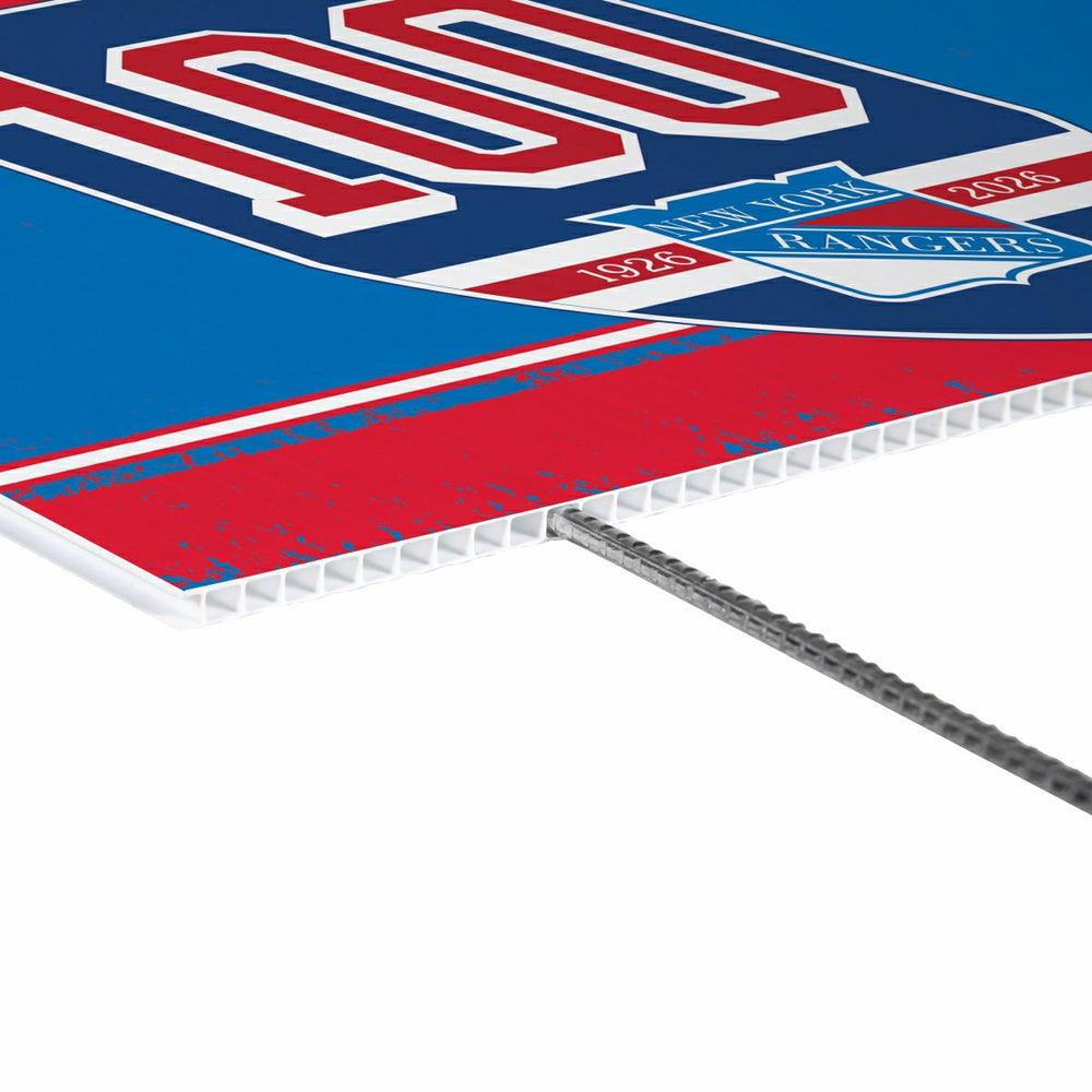 New York Rangers, 100 Anniversary Cororplast Yard Sign - NHL Home