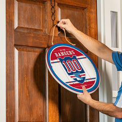 New York Rangers,100 Anniversary Round Door Decor with Hanging Rope, 1 - NHL Home