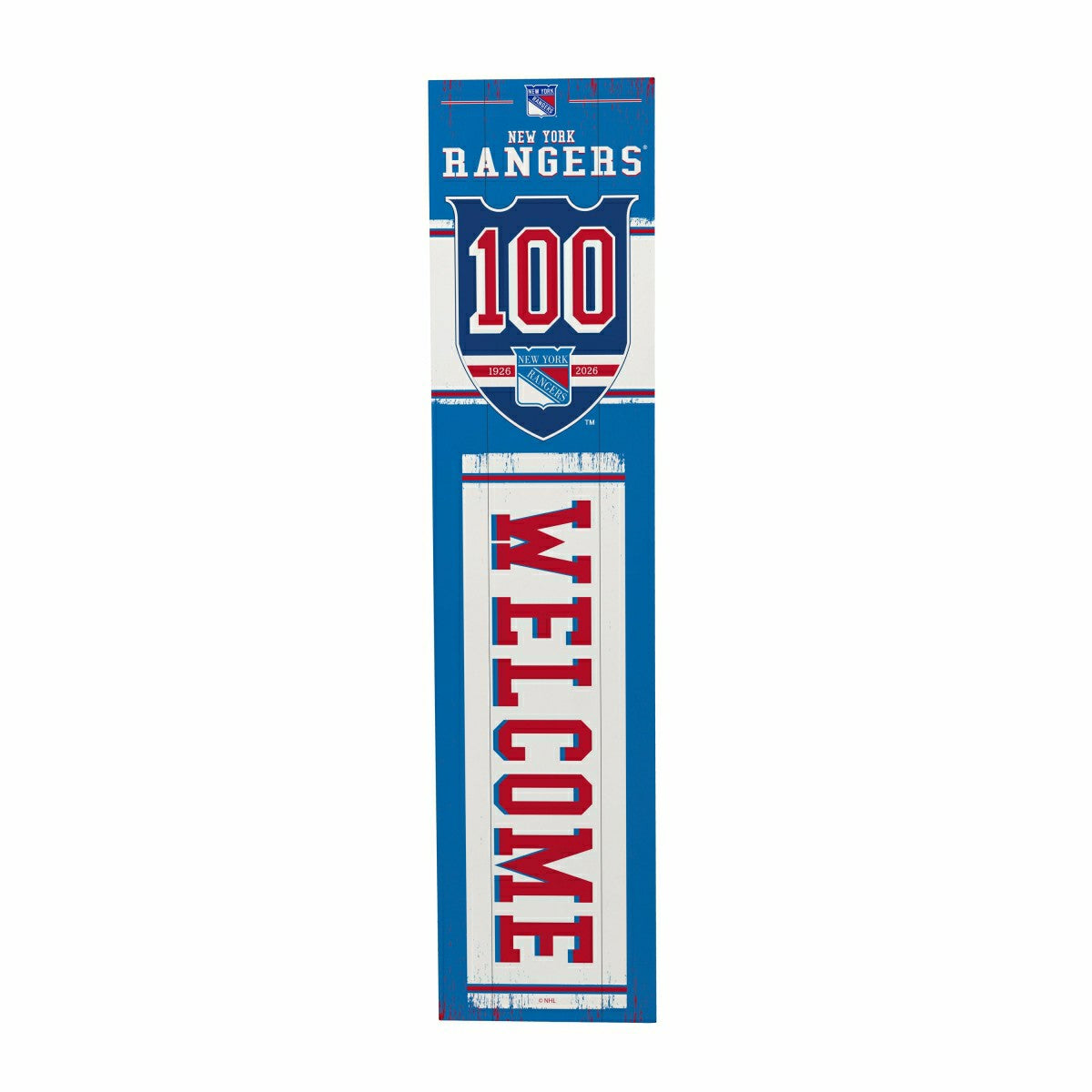 New York Rangers, 100 Anniversary Porch Leaner, 46" - NHL Home