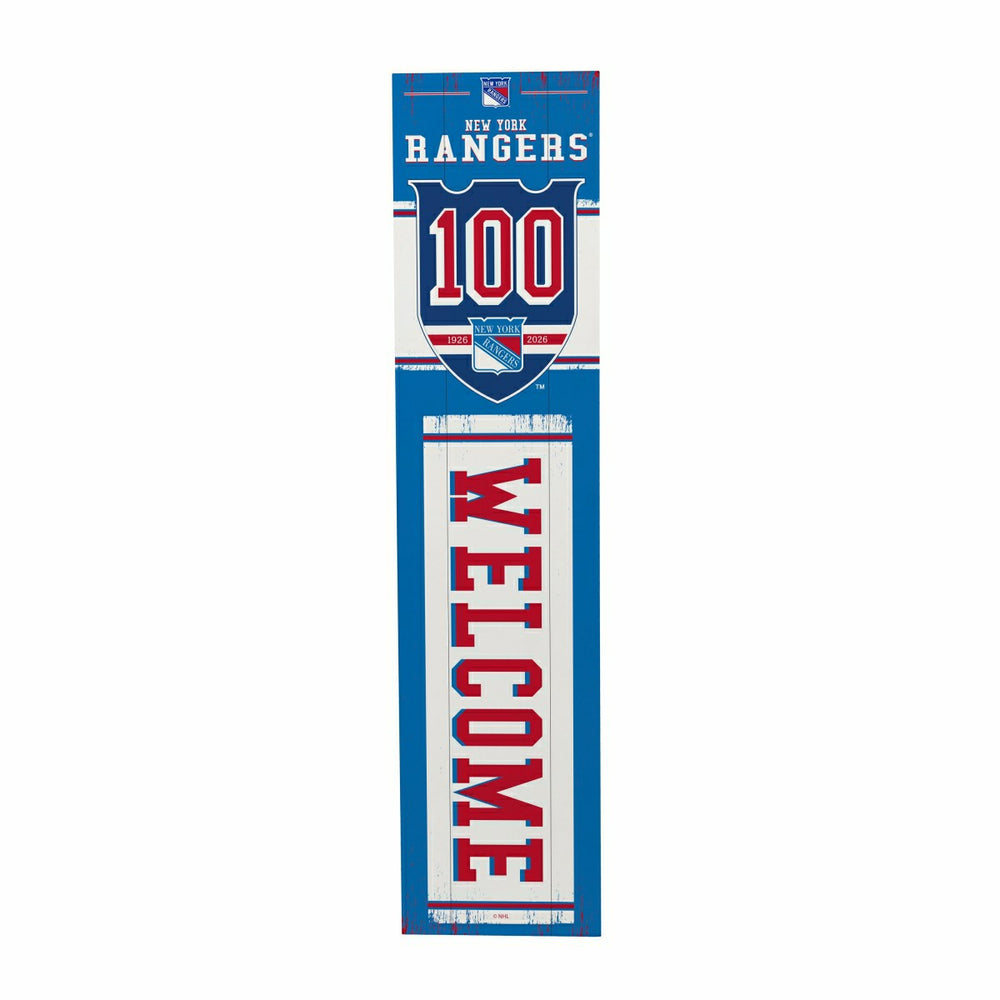 New York Rangers, 100 Anniversary Porch Leaner, 46" - NHL Home