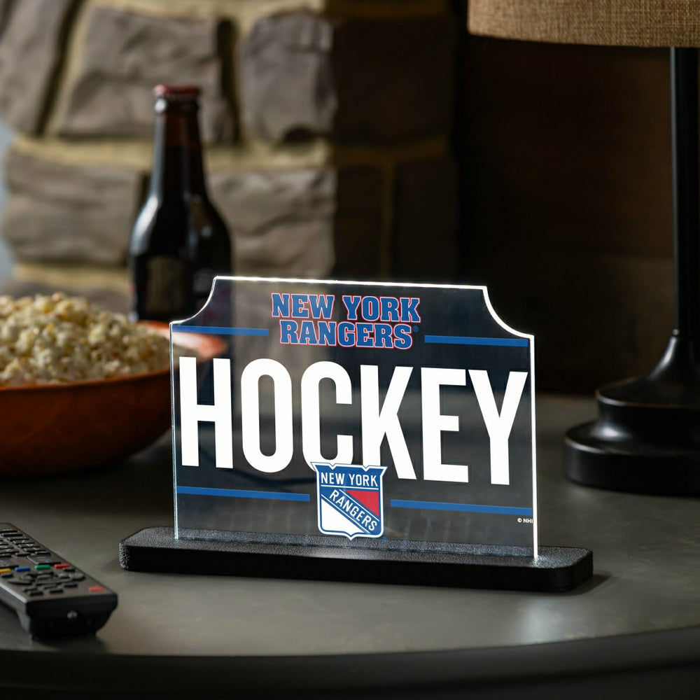 New York Rangers Hockey Rectangle Desklite LED Decor - NHL Home