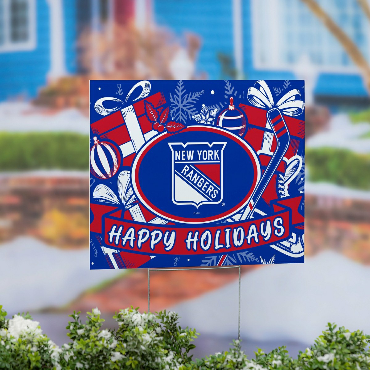 New York Rangers Yard Sign, Holiday - NHL Home