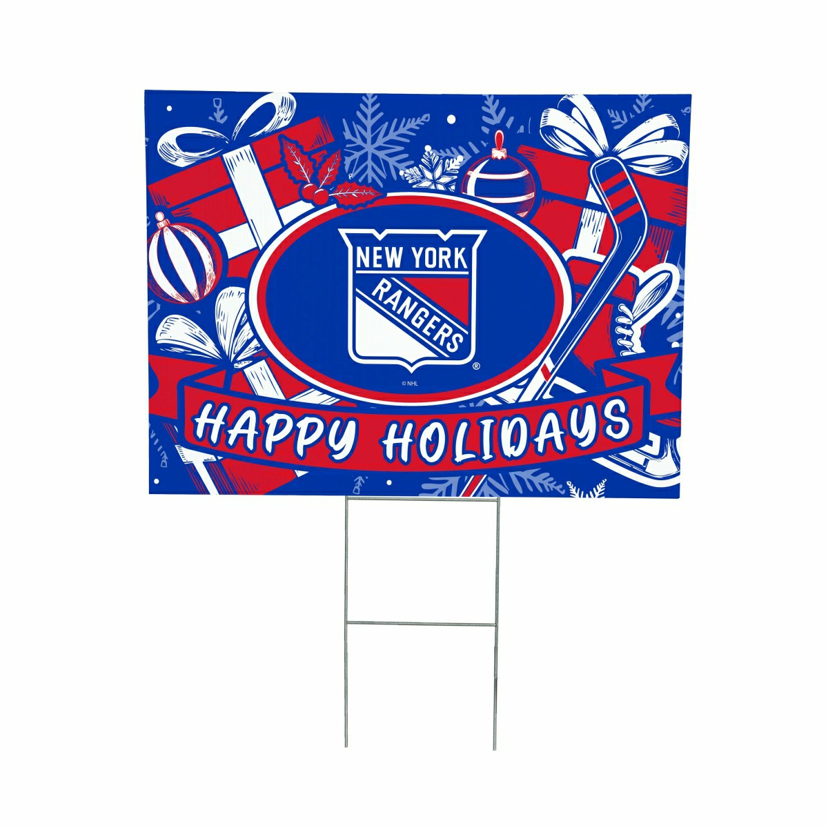 New York Rangers Yard Sign, Holiday - NHL Home