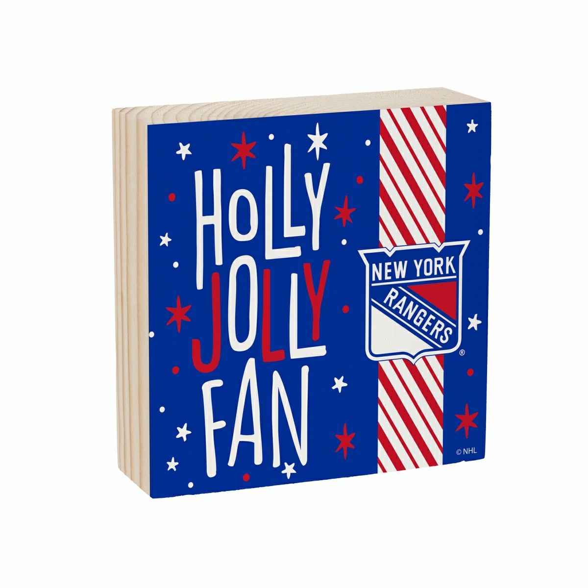 New York Rangers Block, Holiday, 6x6 - NHL Home