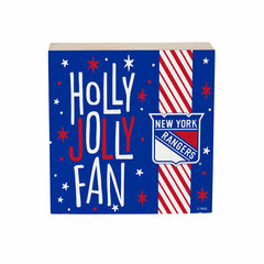 New York Rangers Block, Holiday, 6x6 - NHL Home