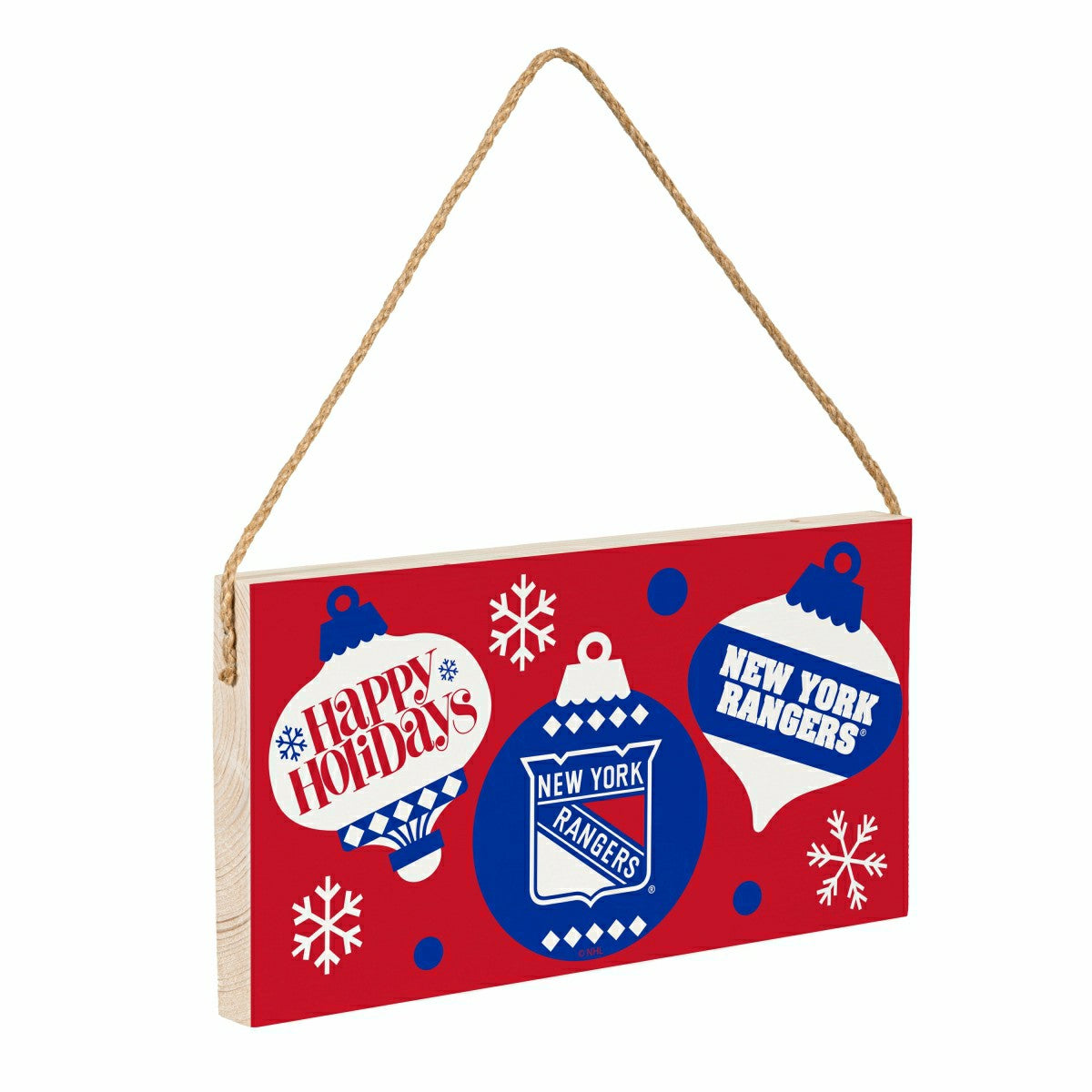 New York Rangers Holiday Wood Wall Sign, 6x11 - NHL Home