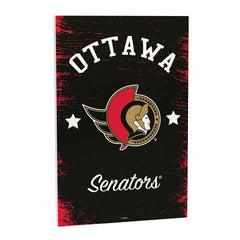 Ottawa Senators Wood Wall Sign, 16x24 - NHL Home