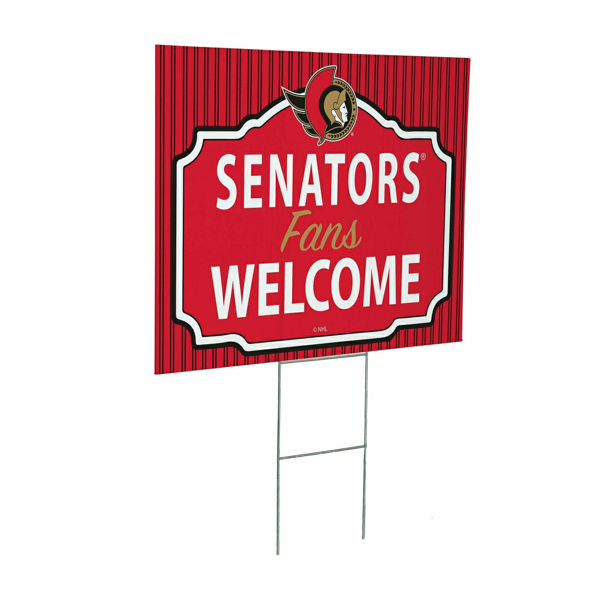 Ottawa Senators Coroplast Yard Sign, "Fans Welcome" - NHL Home