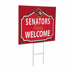 Ottawa Senators Coroplast Yard Sign, "Fans Welcome" - NHL Home