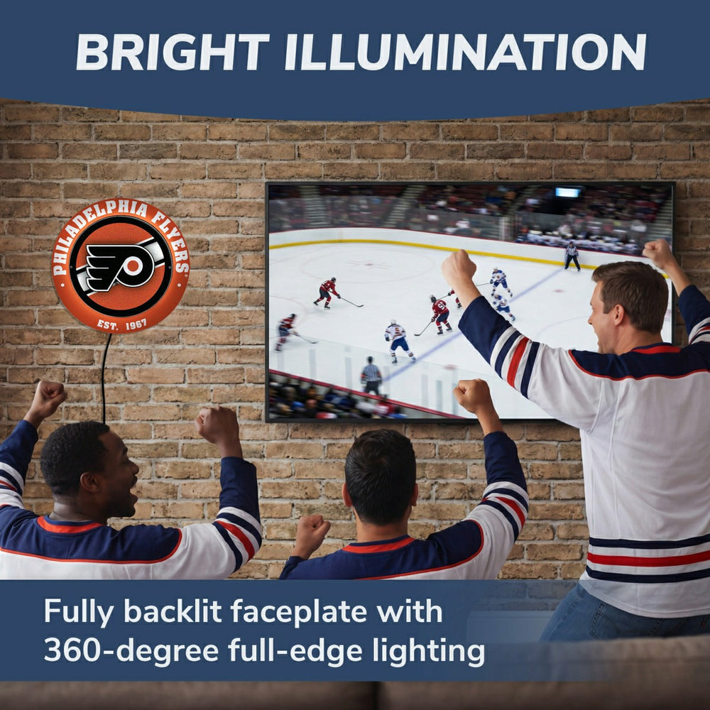 Philadelphia Flyers, Metal Lite, Round - NHL