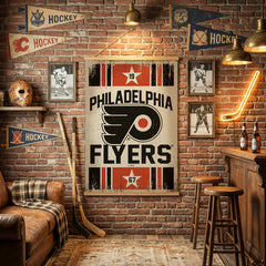 Philadelphia Flyers, Canvas Wall Tapestry, Large, 54x36 - NHL Home