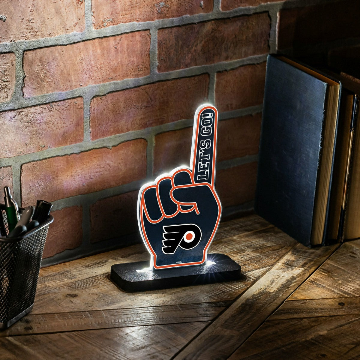 Philadelphia Flyers Hockey Foam Finger Desklite LED Decor - NHL Home