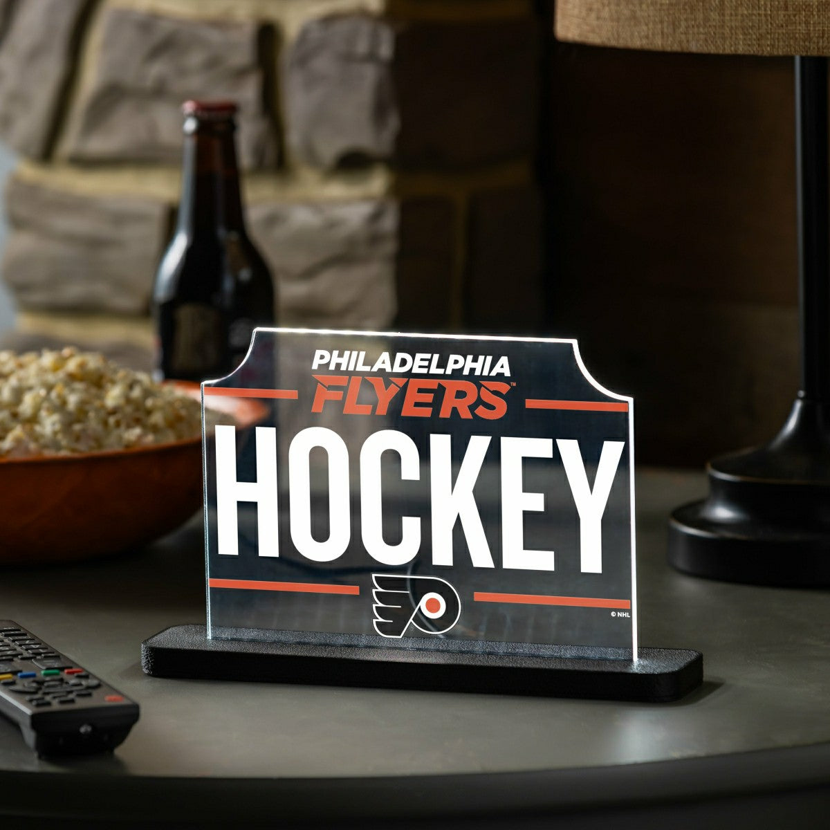 Philadelphia Flyers Hockey Rectangle Desklite LED Decor - NHL Home